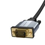 Cablu video Baseus VGA tata - VGA tata, FullHD, 60Hz, 1m, Gri inchis