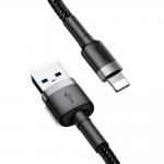 Cablu pentru incarcare si transfer de date Baseus Cafule USB/Lightning 3m Negru/Gri