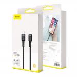 Cablu pentru incarcare si transfer de date Baseus Cafule USB Type-C/Lightning 1m Negru/Gri 6 - lerato.ro