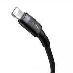 Cablu pentru incarcare si transfer de date Baseus Cafule USB Type-C/Lightning 1m Negru/Gri 8 - lerato.ro