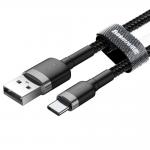 Cablu pentru incarcare si transfer de date Baseus Cafule USB/USB Type-C 3m Negru/Gri 5 - lerato.ro