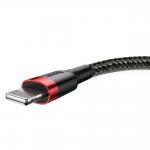 Cablu pentru incarcare si transfer de date Baseus Cafule USB/Lightning 1m Negru/Rosu 3 - lerato.ro