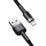 Cablu pentru incarcare si transfer de date Baseus Cafule USB/Lightning 50cm Negru/Gri 2 - lerato.ro