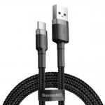 Cablu pentru incarcare si transfer de date Baseus Cafule USB/USB Type-C 50cm Negru/Gri 2 - lerato.ro