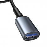 Cablu pentru transfer de date Baseus Cafule USB 3.0 tata - USB 3.0 mama 1m Negru/Gri 7 - lerato.ro