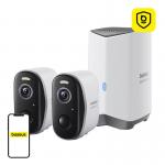 Set 2 camere de supraveghere Baseus N1 Plus, Exterior, 2K, Control vocal, WiFi, Alb 6 - lerato.ro
