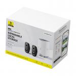 Set 2 camere de supraveghere Baseus N1 Plus, Exterior, 2K, Control vocal, WiFi, Alb 10 - lerato.ro