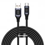 Cablu pentru incarcare si transfer de date Baseus FC5A USB/USB Type-C 1m Negru/Gri 2 - lerato.ro