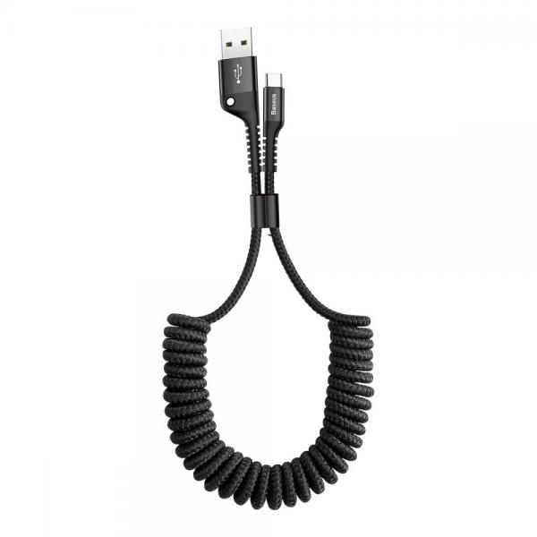 Cablu pentru incarcare si transfer de date Baseus Fisheye USB 2.0/USB Type-C 1m Negru