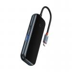 Adaptor HUB Baseus AcmeJoy, USB-C - 4x USB 3.0, Lungime cablu 14cm, Gri inchis 2 - lerato.ro