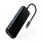 Adaptor HUB Baseus AcmeJoy, USB-C - 4x USB 3.0, Lungime cablu 14cm, Gri inchis 3 - lerato.ro
