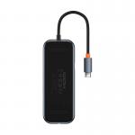 Adaptor HUB Baseus AcmeJoy, USB-C - 4x USB 3.0, Lungime cablu 14cm, Gri inchis 6 - lerato.ro