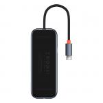 Adaptor HUB Baseus AcmeJoy, USB-C - 3x USB 3.0, 1x USB-C, Gri inchis 10 - lerato.ro