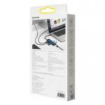 Adaptor HUB aluminiu 8-in-1 Baseus Metal Gleam, USB-C - 3x USB 3.0, 1x USB-C PD, 1x HDMI 4K, 1x RJ45, 1x MicroSD, 1x SD, Albastru 10 - lerato.ro