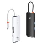 Adaptor HUB 6-in-1 Baseus Lite, USB-C - 2x USB 3.0, 1x USB-C PD, 1x HDMI 4K, 1x MicroSD, 1x SD, Alb 11 - lerato.ro