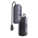 Adaptor HUB 6-in-1 Baseus PadJoy, USB-C - 1x HDMI, 1x USB 3.0, 1x USB-C PD, 1x Mini Jack 3.5mm, 1x MicroSD, 1x SD, Gri inchis 15 - lerato.ro