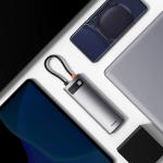 Adaptor HUB aluminiu 8-in-1 Baseus StarJoy, USB-C - 3x USB 3.0, 1x USB-C PD, 1x HDMI 4K, 1x RJ45, 1x MicroSD, 1x SD, Gri 4 - lerato.ro