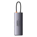 Adaptor HUB aluminiu 8-in-1 Baseus StarJoy, USB-C - 3x USB 3.0, 1x USB-C PD, 1x HDMI 4K, 1x RJ45, 1x MicroSD, 1x SD, Gri 5 - lerato.ro