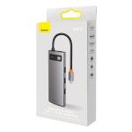 Adaptor HUB aluminiu 8-in-1 Baseus StarJoy, USB-C - 3x USB 3.0, 1x USB-C PD, 1x HDMI 4K, 1x RJ45, 1x MicroSD, 1x SD, Gri 6 - lerato.ro