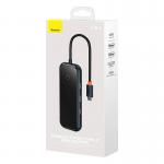 Adaptor HUB 5-in-1 Baseus AcmeJoy, USB-C - 2x USB 3.0, 1x USB 2.0, 1x USB-C PD, 1x HDMI 4K, Gri inchis 3 - lerato.ro
