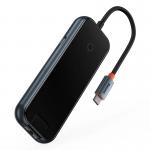 Adaptor HUB 5-in-1 Baseus AcmeJoy, USB-C - 2x USB 3.0, 1x USB 2.0, 1x USB-C PD, 1x RJ45, Gri inchis 9 - lerato.ro