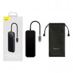 Adaptor HUB 7-in-1 Baseus AcmeJoy, USB-C - 2x USB 3.0, 1x USB 2.0, 1x USB-C PD, 1x HDMI 4K, 1x MicroSD, 1x SD, Gri inchis 12 - lerato.ro