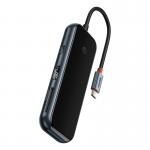 Adaptor HUB 7-in-1 Baseus AcmeJoy, USB-C - 2x USB 3.0, 1x USB 2.0, 1x USB-C PD, 1x HDMI 4K, 1x MicroSD, 1x SD, Gri inchis 5 - lerato.ro