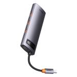 Adaptor HUB 8-in-1 Baseus StarJoy, USB-C - 3x USB 3.1, 1x USB-C PD, 1x HDMI 4K, 1x RJ45, 1x MicroSD, 1x SD, Gri 10 - lerato.ro