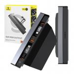 Adaptor HUB Baseus T-Space compatibil cu Tesla Model 3 / Y, USB/USB-C, Doua cabluri USB-C integrate, Negru 7 - lerato.ro