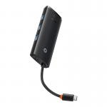 Adaptor HUB 5-in-1 Baseus Lite, USB-C - 3x USB 3.0, 1x USB-C PD, 1x HDMI 4K, Negru 9 - lerato.ro