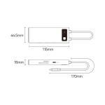 Adaptor HUB aluminiu 6-in-1 Baseus Metal Gleam, USB-C - 3x USB 3.2, 1x PD, 1x MicroSD, 1x SD, Gri