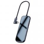 Adaptor HUB aluminiu 7-in-1 Baseus Mirror, USB-C - 3x USB 3.0, 1x HDMI, 1x USB-C, 1x SD, 1x Micro SD, 15cm, Gri 2 - lerato.ro