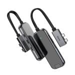 Adaptor HUB aluminiu 8-in-1 Baseus, 2x USB-C - 2x USB 3.0, 2x HDMI, 1x SD, 1x Micro SD, 1x USB-C, 1x RJ45, Gri 5 - lerato.ro