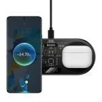 Incarcator Wireless Baseus Digital Dual LED Display 2 in 1, 20W, Cablu USB-C inclus, Negru 10 - lerato.ro