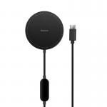 Incarcator Inductie Baseus Simple Magnetic Mini 2 compatibil cu iPhone 12/13, 15W, Lungime cablu 1.5m, Negru 2 - lerato.ro