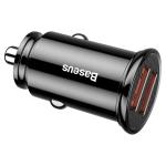 Incarcator auto Baseus Circular, Dual USB, Putere 30W, Quick Charge 3.0, Black 4 - lerato.ro