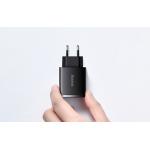 Incarcator retea rapid compact Baseus CCXJ-E01, 2xUSB, USB-C, PD/QC 3.0, 30W, 3A, Negru 11 - lerato.ro