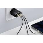 Incarcator retea rapid compact Baseus CCXJ-E01, 2xUSB, USB-C, PD/QC 3.0, 30W, 3A, Negru 12 - lerato.ro