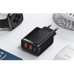 Incarcator retea rapid compact Baseus CCXJ-E01, 2xUSB, USB-C, PD/QC 3.0, 30W, 3A, Negru 9 - lerato.ro