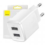 Incarcator retea rapid Baseus Compact, 2x USB, Quick Charge, 10.5W, 2.1A, Alb 8 - lerato.ro