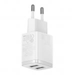 Incarcator retea rapid Baseus Compact, 2x USB, Quick Charge, 10.5W, 2.1A, Alb 3 - lerato.ro