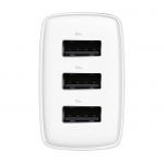 Incarcator retea Baseus Compact, 3x USB, Quick Charge, 17W, Alb 5 - lerato.ro