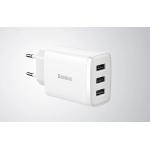 Incarcator retea Baseus Compact, 3x USB, Quick Charge, 17W, Alb 3 - lerato.ro