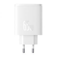 Incarcator retea Baseus Cube Pro GaN, USB si 2x USB-C, 65W, Alb