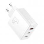 Incarcator retea Baseus Cube Pro GaN, USB si 2x USB-C, 65W, Alb 8 - lerato.ro