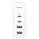 Incarcator retea Baseus GaN2 Pro, 2x USB si 2x USB-C, Quick Charge, 100W, Cablu USB-C inclus, Alb 11 - lerato.ro