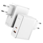 Incarcator retea Baseus GaN5 Pro, USB/USB-C, Quick Charge, 100W, Cablu USB-C inclus, Alb 5 - lerato.ro
