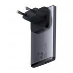 Incarcator retea Baseus GaN5 Pro Ultra Slim, USB/USB-C, 65W, Cablu inclus, Gri 2 - lerato.ro