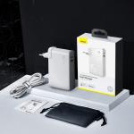 Incarcator retea cu functie de baterie externa Baseus GaN, USB si USB-C, 10000 mAh, Quick Charge 3.0, 45W, Cablu USB-C inclus, Alb 6 - lerato.ro