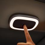 Lampa auto LED interior cu acumulator, Micro USB, Suport magnetic, Usor de montat, Negru